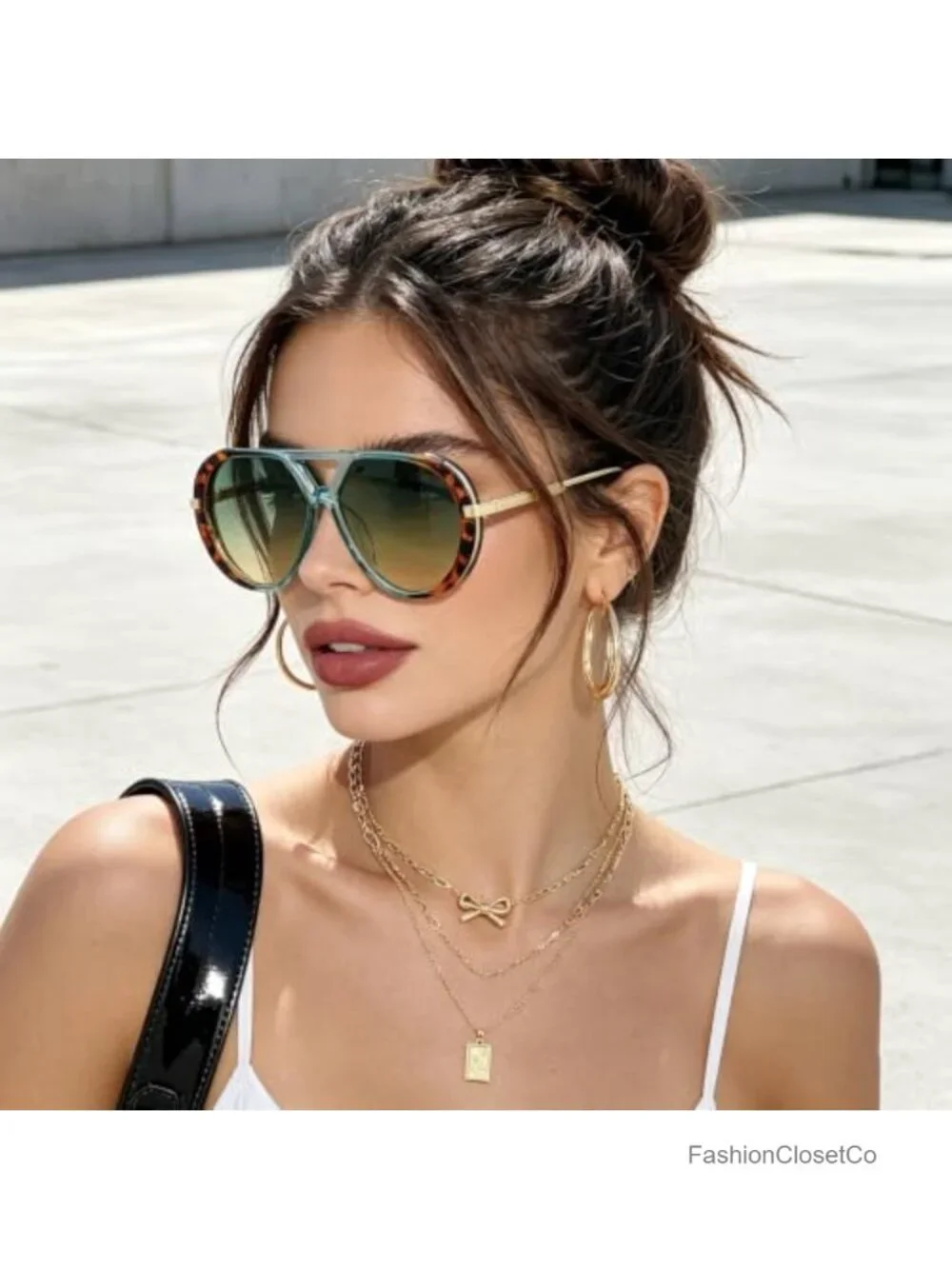 Oversized Retro Aviator Sunglasses for Women Men 70s Vintage Pilot Shades Metal